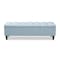 Baxton Studio Brette Blue Upholstered Brown Wood Storage Bench Ottoman 155-9108 - alternate 3